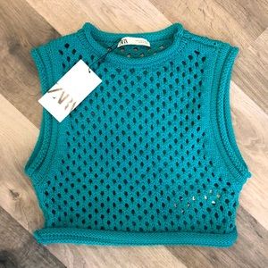 knitted ZARA sweater vest